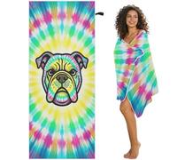 GuoChe Tie Dye Pug Magnetic Beach Towels Oversized Better Homes