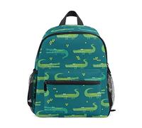GuoChe Toddler Backpack for Boys Gilrs Blue Crocodile Backpacks for Kids Small Bookbag Travel Bag Aged 2-7, Blue Crocodile, One Size