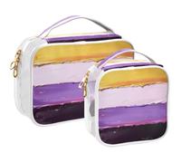 GuoChe Toiletry Bag Travel Makeup Organizer Cosmetic Bags Clear Pouch Waterproof with Handle for Men Women Non Binary Pride Flag Nb Nonbinary Pride Lgbt