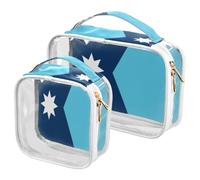 GuoChe Toiletry Bag Travel Makeup Organizer Cosmetic Bags Clear Pouch Waterproof with Handle for Men Women Minnesota State Flag