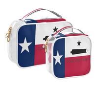 GuoChe Toiletry Bag Travel Makeup Organizer Cosmetic Bags Clear Pouch Waterproof with Handle for Men Women Texas Flag Come and Take It