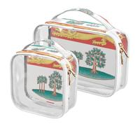 GuoChe Toiletry Bag Travel Makeup Organizer Cosmetic Bags Clear Pouch Waterproof with Handle for Men Women Prince Edward Island Flag
