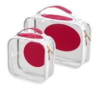 GuoChe Toiletry Bag Travel Makeup Organizer Cosmetic Bags Clear Pouch Waterproof with Handle for Men Women National Flag Of Japan