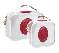GuoChe Toiletry Bag Travel Makeup Organizer Cosmetic Bags Clear Pouch Waterproof with Handle for Men Women Oil Painting Flag Japan