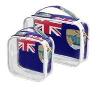 GuoChe Toiletry Bag Travel Makeup Organizer Cosmetic Bags Clear Pouch Waterproof with Handle for Men Women Flag Of South Georgia and The South Sandwich Islands