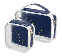 GuoChe Toiletry Bag Travel Makeup Organizer Cosmetic Bags Clear Pouch Waterproof with Handle for Men Women Alaska State Flag