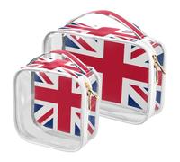 GuoChe Toiletry Bag Travel Makeup Organizer Cosmetic Bags Clear Pouch Waterproof with Handle for Men Women National Flag Of The United Kingdom