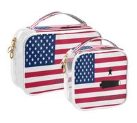 GuoChe Toiletry Bag Travel Makeup Organizer Cosmetic Bags Clear Pouch Waterproof with Handle for Men Women Flag Of The United States Texas Flag Come and Take It