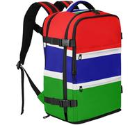 GuoChe Travel Backpack Water Resistant 20L Capacity with Multi Compartments for Business Trip, National Flag of the Gambia, One Size, Basic-multipurpose-backpacks