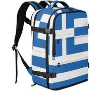 GuoChe Travel Backpack Water Resistant 20L Capacity with Multi Compartments for Business Trip, National Flag of Greece, One Size, Basic-multipurpose-backpacks