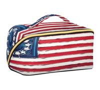 GuoChe Travel Makeup Bag, Betsy Ross Flag Cosmetic Bag