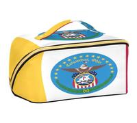 GuoChe Travel Makeup Bag, City Flag Columbus Ohio Cosmetic Bag