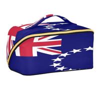 GuoChe Travel Makeup Bag, Flag Of The Cook Islands Cosmetic Bag