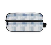GuoChe Travel Organizer Bag Hanging Design Simple Stylish for Travel Christmas Light Blue Snowflake Herringbone