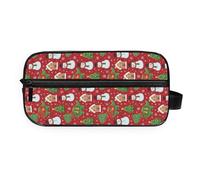 GuoChe Travel Organizer Bag Lightweight durables Twill Fabric Makeup/Shaving/Toiletry Storage Red Dinosaur Snowman Christmas Elements