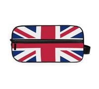 GuoChe Travel Organizer Bag Lightweight PU Leather Handle Bathroom Organizer Flag Of Saint Helena
