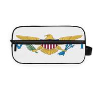 GuoChe Travel Toiletry Bag All-in-One Storage durables Twill Fabric Makeup/Shaving/Toiletry Storage Us Virgin Islands Flag