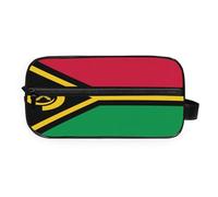 GuoChe Travel Toiletry Bag All-in-One Storage durables Twill Fabric Makeup/Shaving/Toiletry Storage, Vanuatu Flag, One Size, Colorful