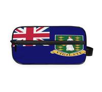GuoChe Travel Toiletry Bag All-in-One Storage durables Twill Fabric Makeup/Shaving/Toiletry Storage, British Virgin Islands Flag, One Size, Colorful