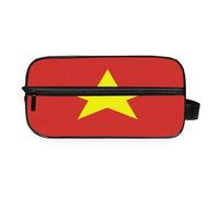 GuoChe Travel Toiletry Bag All-in-One Storage durables Twill Fabric Makeup/Shaving/Toiletry Storage, Vietnam Flag, One Size, Colorful
