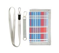 GuoChe Trifold Wallet for Boys Ages 9-12 Mini Outdoor Sports Purse Coin Pocket & Card Holder, Travel Accessory Red and Blue Plaid Pattern