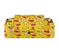 GuoChe Umbrella Stroller Organizer With Cup Holders Cute Yellow Duck Diaper Caddy Stroller With Non-Slip Shoulder Strap & Stroller Organizador Para Carreola