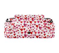 GuoChe Umbrella Stroller Organizer With Cup Holders Happy Valentine Love Red Hearts Diaper Caddy Organizer Car With Non-Slip Shoulder Strap & Stroller Accesorios Para Carros De