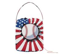 GuoChe Usa Flag Baseball Player Bat Fan Catcher Pitcher Usa Yarn Storage Crochet Needle Case with Holes Storage Bags for Crochet Needle Crochet Project
