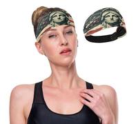 GuoChe Usa Presidents Day Flag & Lady Liberty Cooling Headbands for Women Trendy Stretchy Sweat for Basketball Yoga Workouts Daily Use