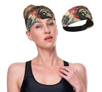 GuoChe Usa Presidents Day Flag & Lady Liberty Moisture Wicking Cloth Headbands for Women Stretchy Hairbands for Workouts Yoga Athletic Sports Basketball