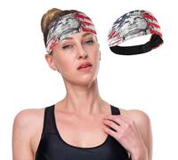 GuoChe Usa - Statue Of Liberty & Stars - Stripes Moisture Wicking Sports Headband Stretchy Head for Women for Daily Use Basketball Washing Face Washing Face