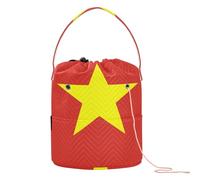GuoChe Vietnam Flag Crochet Yarn Bag Yarn Organizer Bag with Holes Storage Bags for Knitting Needles Crochet Backpack