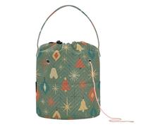 GuoChe Vintage Medieval Ornament Christmas Seamless Pattern Crochet Storage Crochet Hook Case Portable Storage Bag for Knitting Needle Craft Organizers