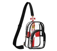 GuoChe Waist Pack See Through durables Fabric Compact Size Adjustable Strap Multi Compartment Front Storage Pocket, Flag of Northern Ireland, One Size, Colorful