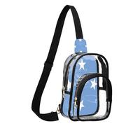 GuoChe Waist Pack See Through durables Fabric Compact Size Adjustable Strap Multi Compartment Front Storage Pocket, National Flag of the Federated States of, One Size