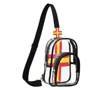 GuoChe Waist Pack See Through durables Fabric Compact Size Adjustable Strap Multi Compartment Front Storage Pocket, Flag of Guernsey, One Size