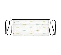 GuoChe Waitress Apron 3 Pockets Snowflakes Server Aprons Short 12-inches Small Serving Apron Water Resistant