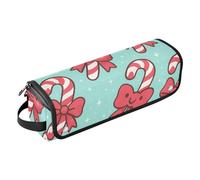 GuoChe Waterproof Flat Curling Irong Travel Organizer with Iron Mat Candy Cane