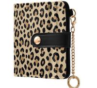 GuoChe Women's Compact Folding Wallet Portable Compact PU Leather Wallet for Women Girls, Classic Leopard Cheetah Skin Animal Print, One Size, Modern