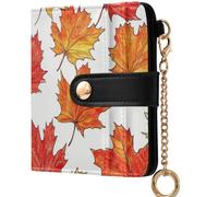 GuoChe Women's Folding Card Wallet Waterproof Compact PU Leather Wallet for Women Girls, Canada maple leaf2, One Size, Modern