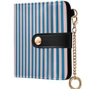GuoChe Women's Folding Wallet Convenient PU Leather Wallet With Card Slots for Women Boys Girls, Snowflakes Red Black Winter Buffalo Plaid, One Size, Modern