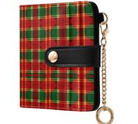 GuoChe Women's Folding Wallet For Women Unique PU Leather Wallet With Card Slots for Women Girls, Stewart Tartan Scottish Plaid, One Size, Modern