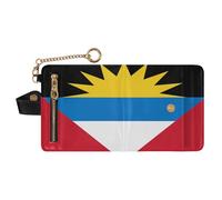 GuoChe Women's Folding Wallet Portable PU Leather Folding Wallet for Girls Women Ladies, National Flag of Antigua and Barbuda, One Size, Modern