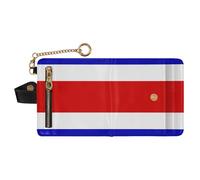 GuoChe Women's Folding Wallet Portable PU Leather Folding Wallet for Girls Women Ladies, National Flag of Costa Rica, One Size, Modern