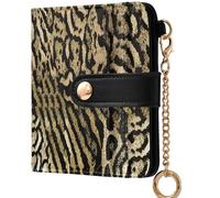 GuoChe Women's Folding Wallet With Card Slots Convenient PU Leather Folding Wallet for Girls Women Ladies, Leopard print forever, One Size, Modern