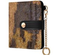 GuoChe Women's Folding Wallet With Card Slots Convenient PU Leather Folding Wallet for Girls Women Ladies, Leopard Giraffe Cheetah Animal Print, One Size, Modern