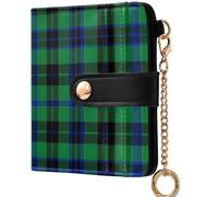 GuoChe Women's Folding Wallet With Card Slots Cute PU Leather Wallet for Men Women Travel, MacIntyre Tartan Scottish Plaid, One Size, Modern