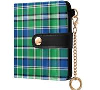 GuoChe Women's Folding Wallet With Card Slots Cute PU Leather Wallet for Men Women Travel, Scottish Clan Lamont Tartan Plaid, One Size, Modern