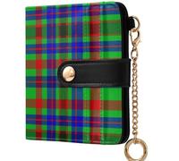 GuoChe Women's Folding Wallet With Card Slots Cute PU Leather Wallet for Men Women Travel, Scottish Clan Armstrong Tartan Plaid, One Size, Modern