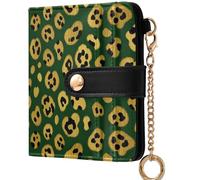 GuoChe Women's Leather Folding Wallet Convenient Compact PU Leather Wallet for Men Women Travel, PRETTY CHEETAH PRINT LEOPARD PRINT ANIMAL, One Size, Modern